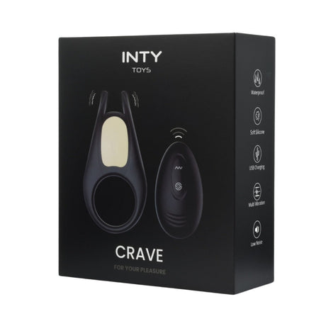 INTY Toys Crave Vibrating Cock Ring Black