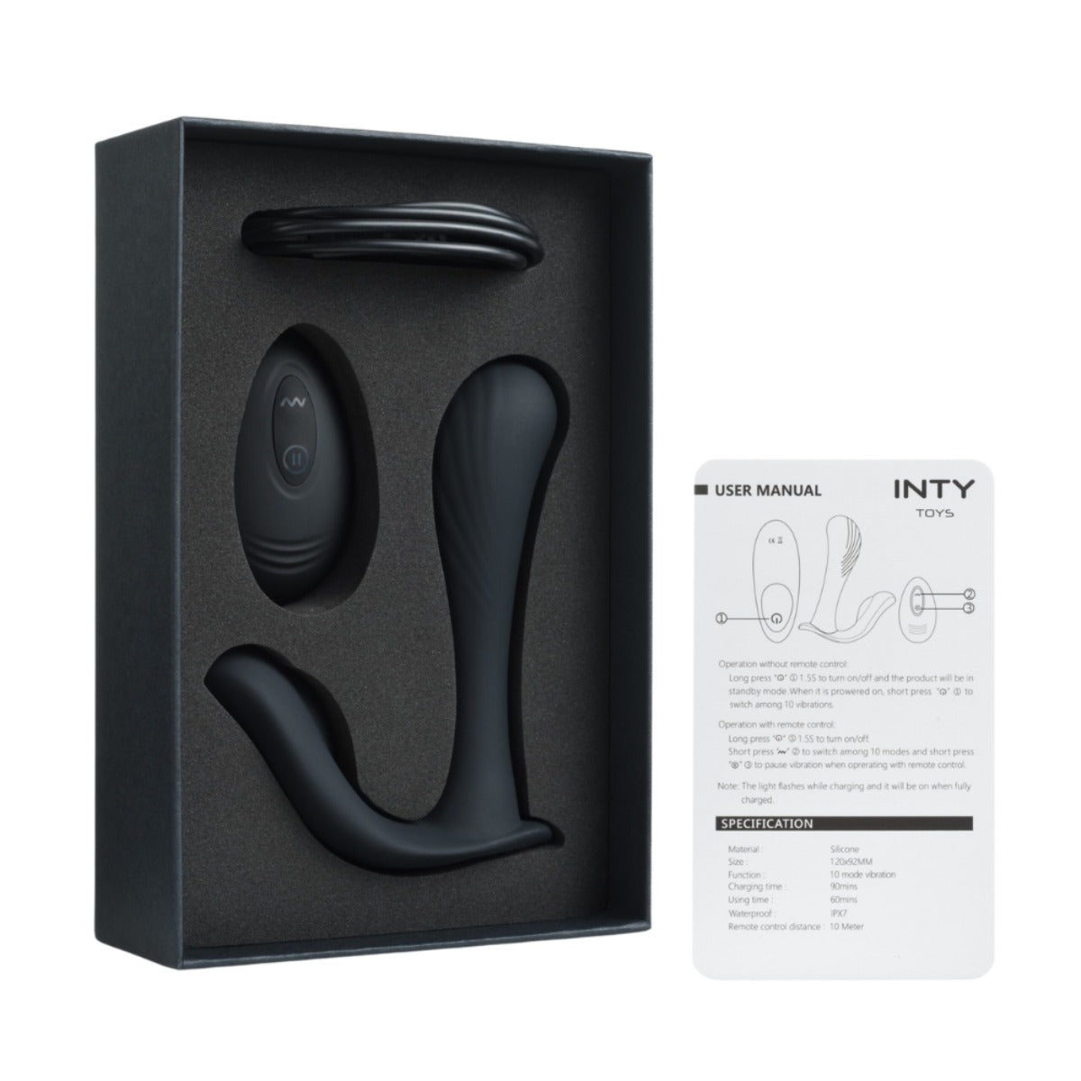 INTY Toys Ace Panty Vibrator With Remote Black