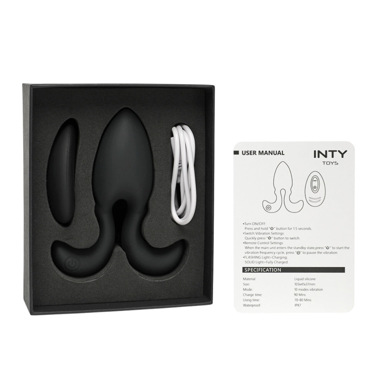INTY Toys Blade Vibrating Anal Plug Black
