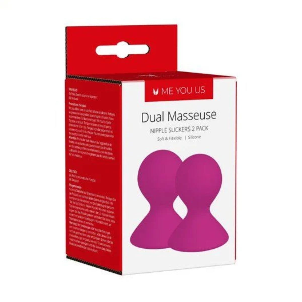 Me You Us Dual Masseuse Nipple Suckers 2 Pack Silicone Pink - Simply Pleasure