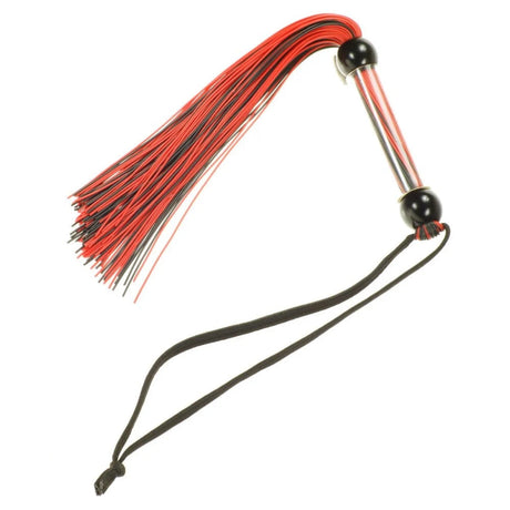 Me You Us Tease And Please Silicone Flogger Red Black - Simply Pleasure