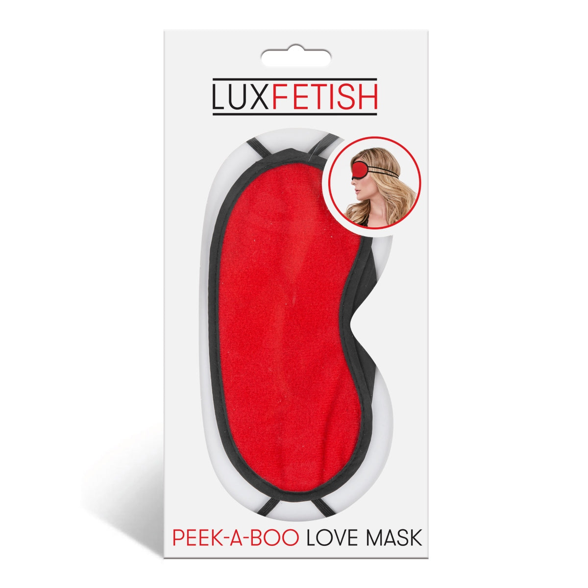 Lux Fetish Peek-A-Boo Love Mask Red