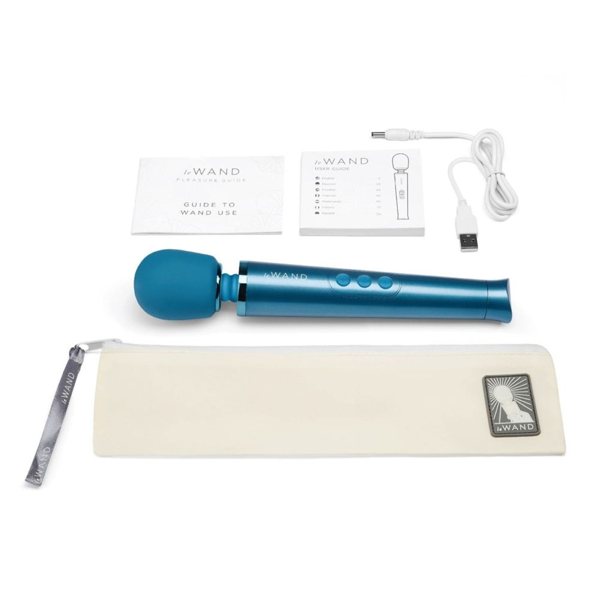 Le Wand Petite Rechargeable Wand Massager Blue