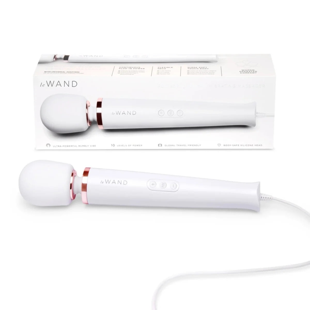 Le Wand Plug In Massager Wand White