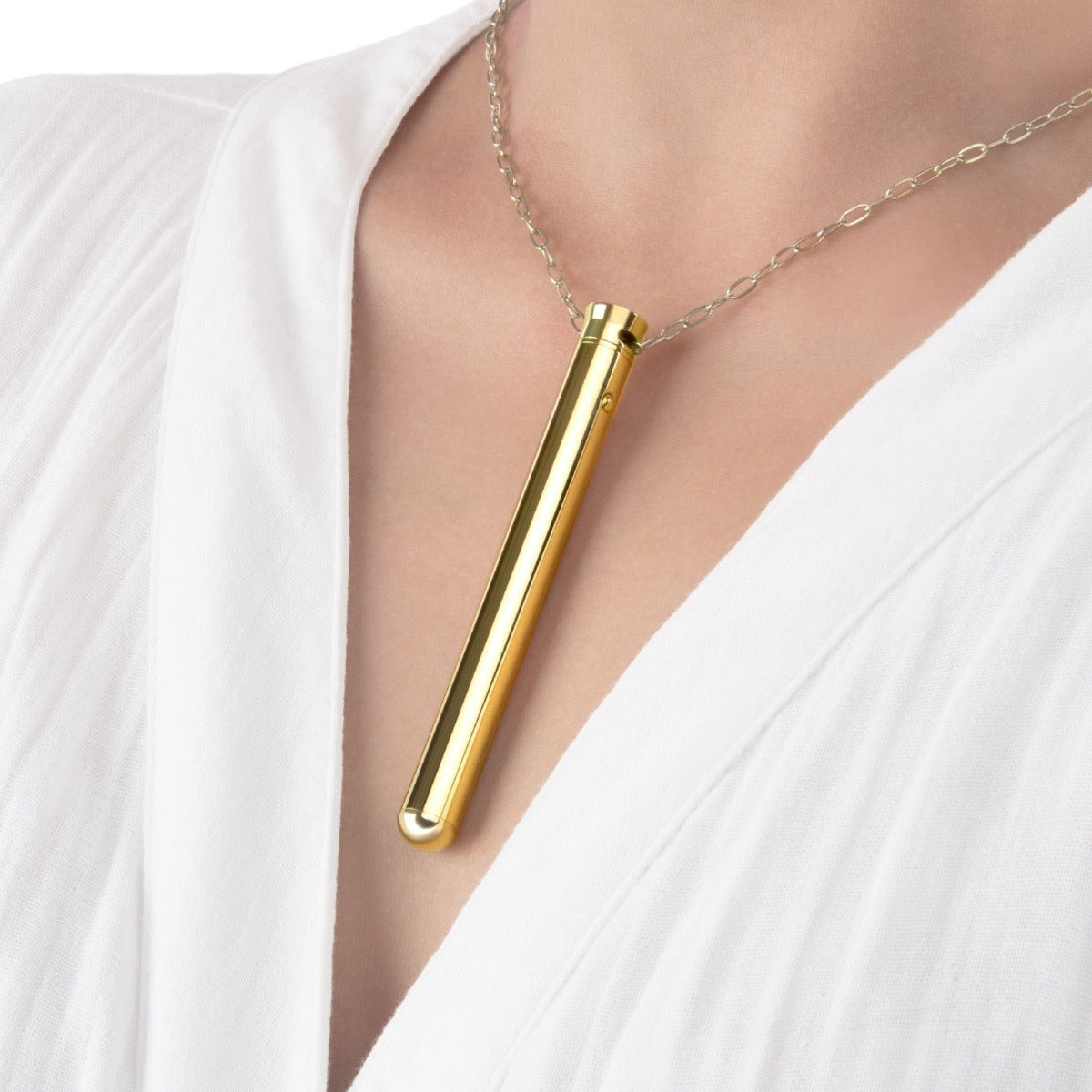 Le Wand Rechargeable Necklace Vibrator Gold