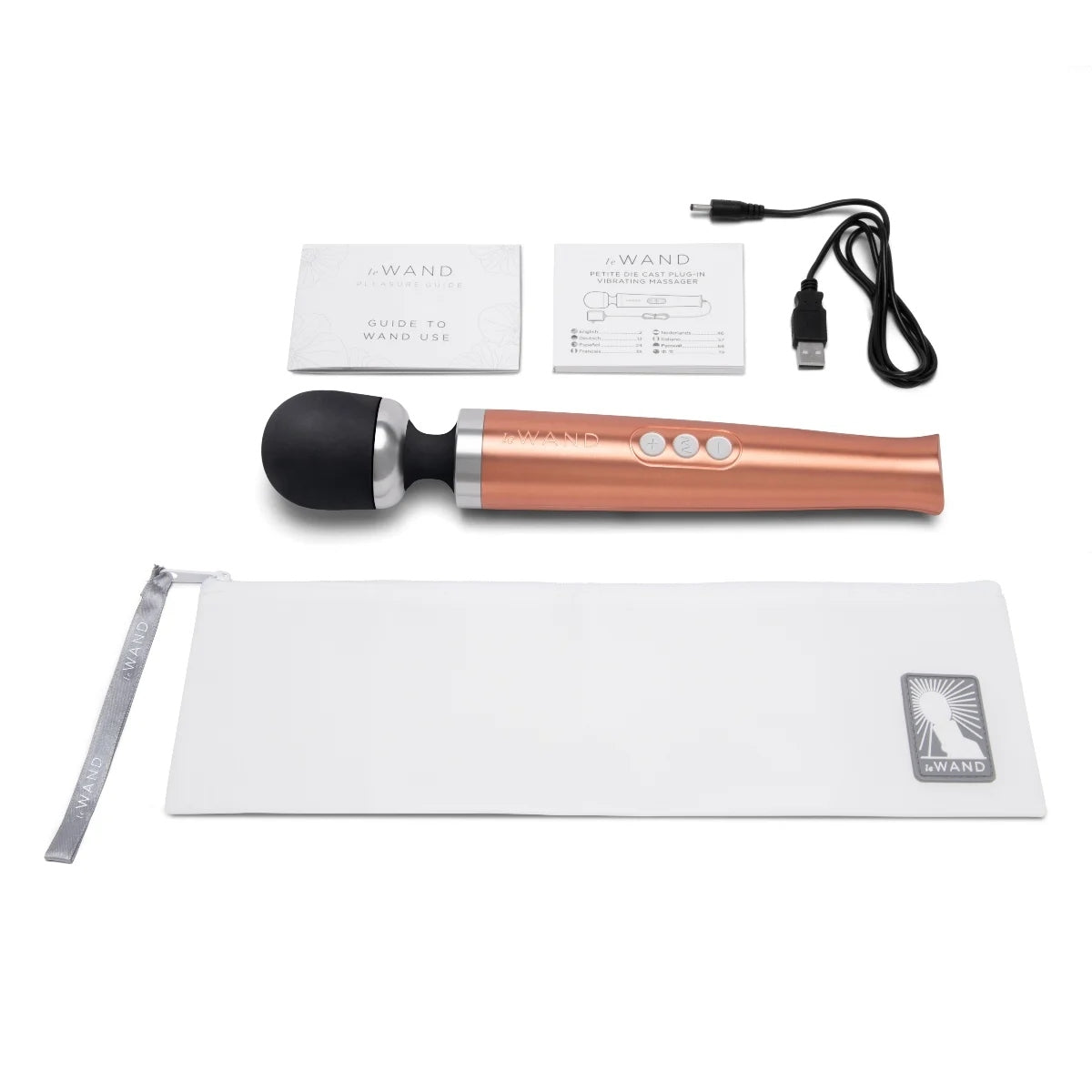 Le Wand Die Cast Rechargeable Wand Massager Rose Gold