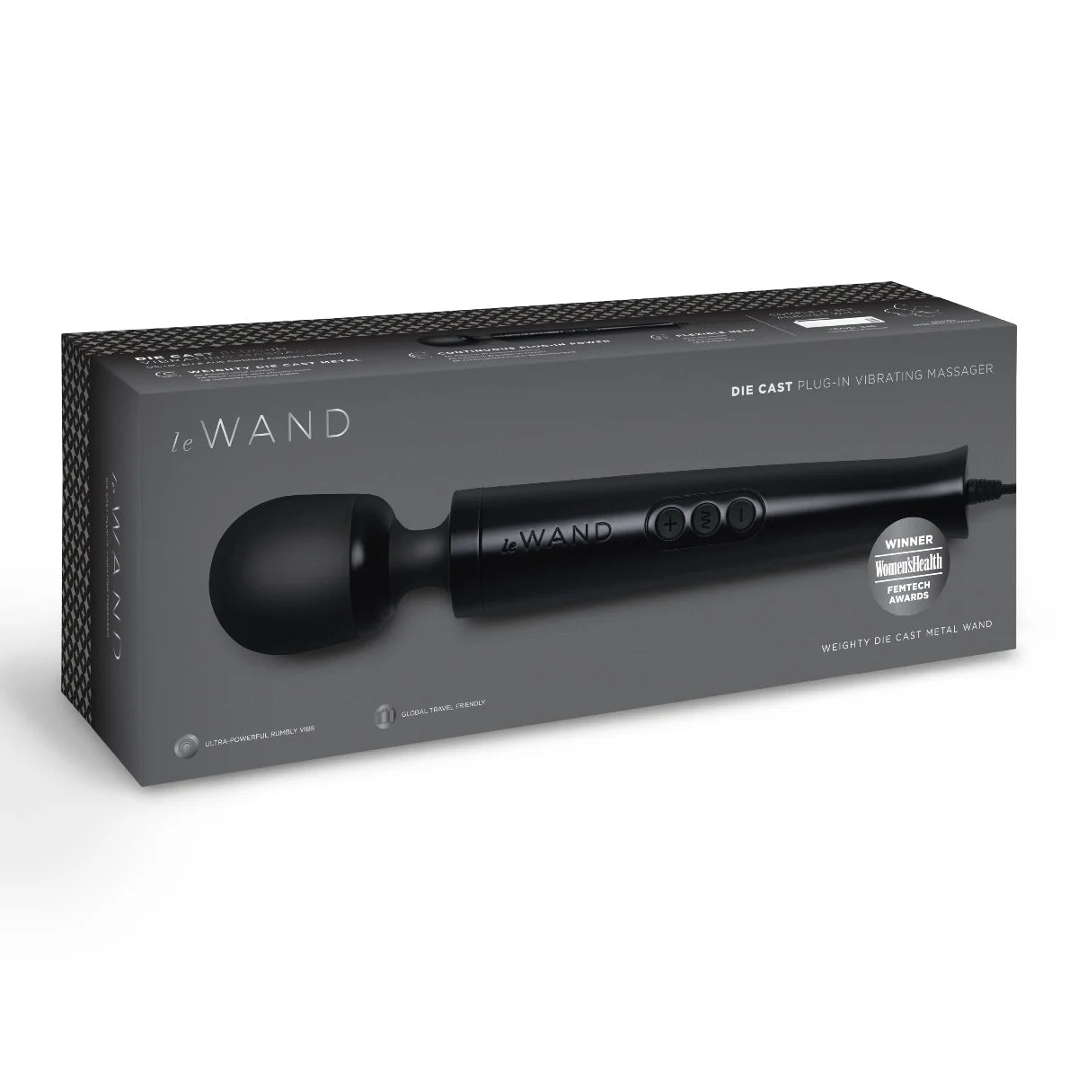 Le Wand Die Cast Plug In Wand Massager Black