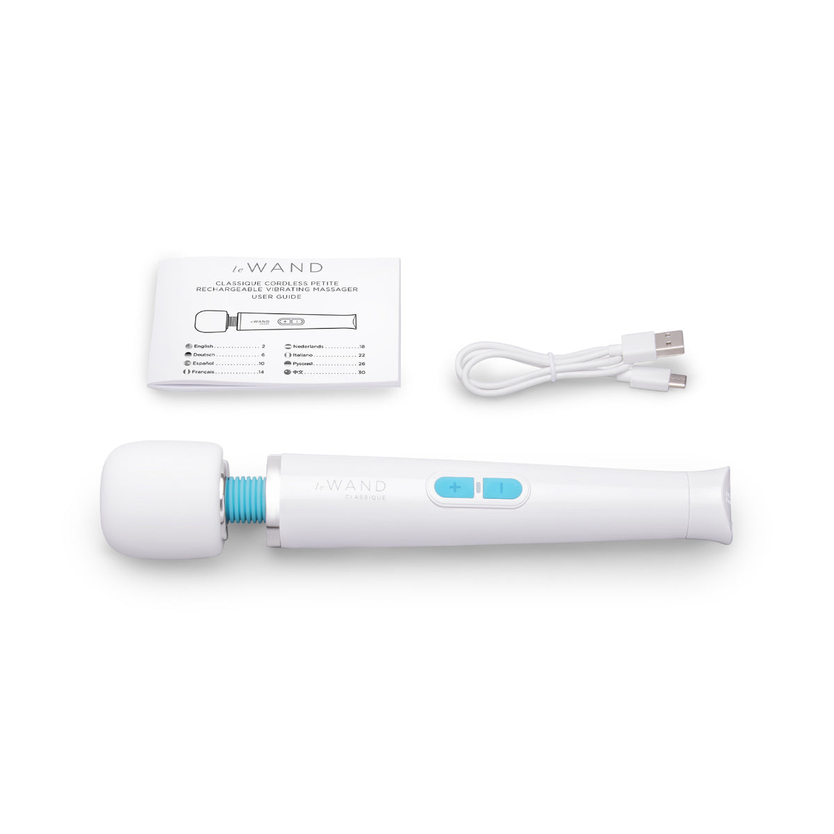 Le Wand Classique Petite Vibrating Wand Massager White