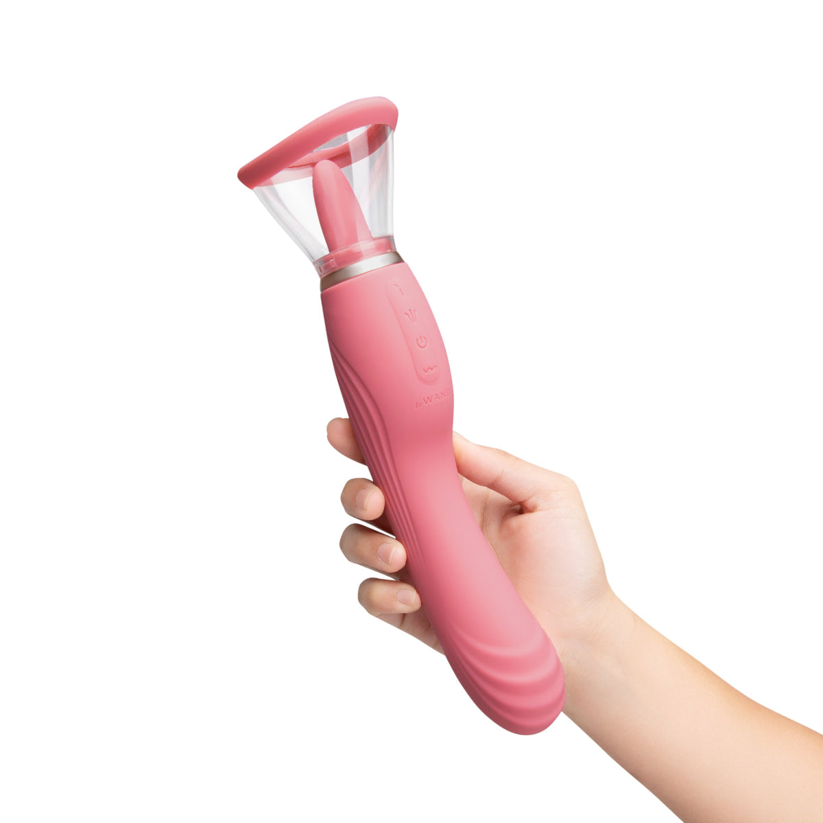 Le Wand Lick Double Ended Vibrator With Tongue Stimulator Pink