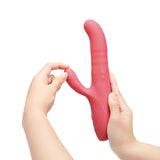 Le Wand Thrust Rechargeable Thrusting Rabbit Vibrator Pink