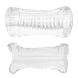 Me You Us Ripple Dual End Stroker Masturbator Clear - Simply Pleasure