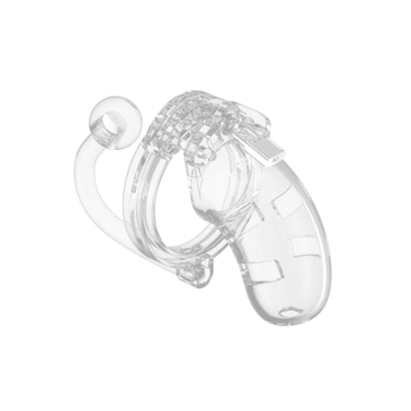 Man Cage Chastity Cock Cage With Plug Model 10 Clear 3.5 Inch / 9cm