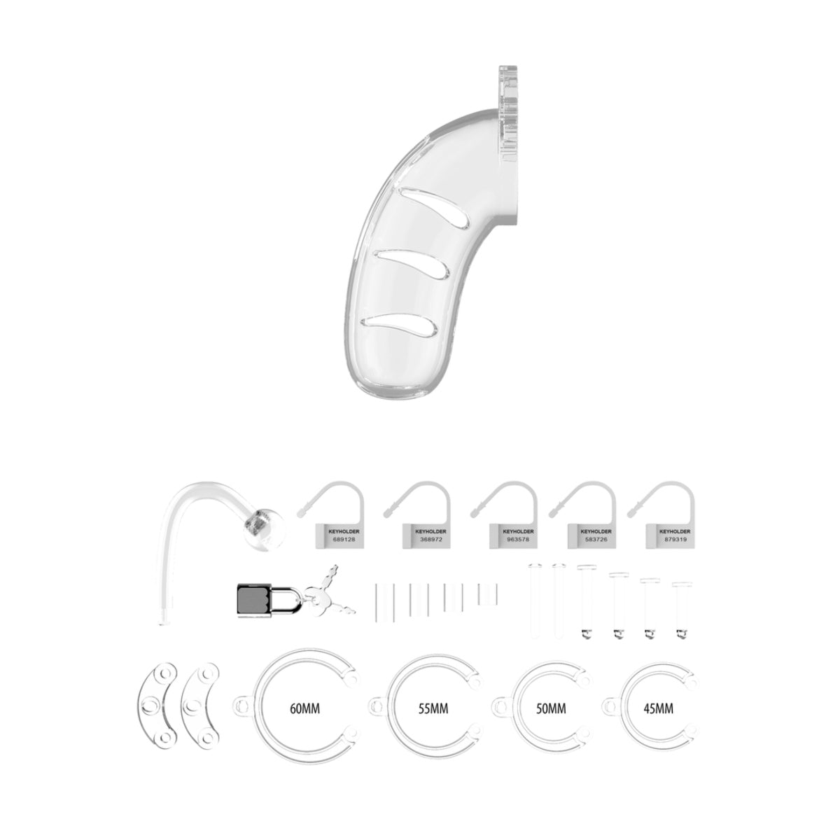 Man Cage Chastity Cock Cage With Plug Model 11 4.5 Inch / 11.5cm