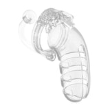 Man Cage Chastity Cock Cage With Plug Model 12 Clear 5.5 Inch / 14cm