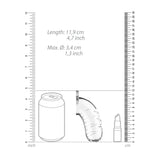 Man Cage Chastity Cock Cage With Urethral Sound Model 16 Clear 4.5 Inch / 11.5cm