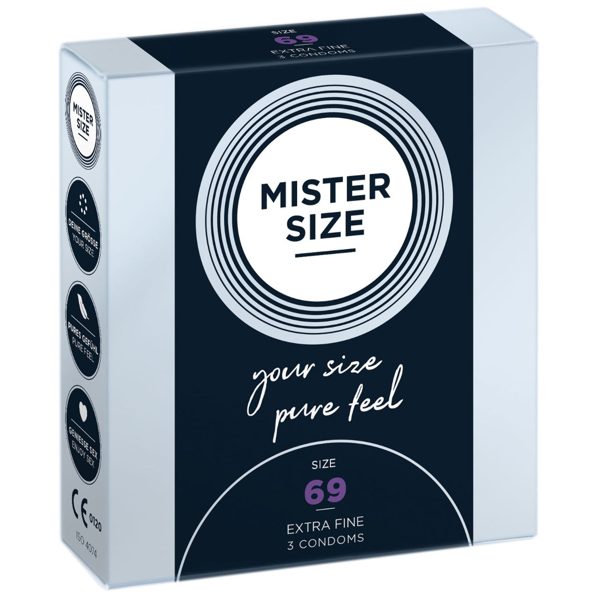 Mister Size Pure Feel Condoms Size 69mm 3 Pack