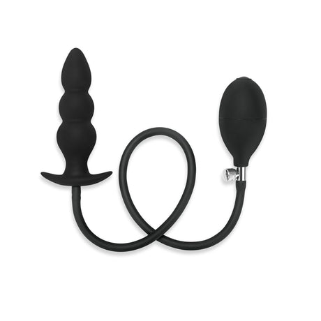 Me You Us Inflatable Anal Beaded Butt Plug Black - Simply Pleasure