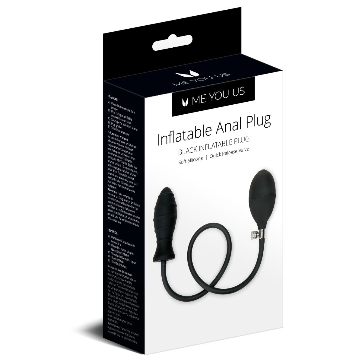 Me You Us Inflatable Anal Butt Plug Black - Simply Pleasure