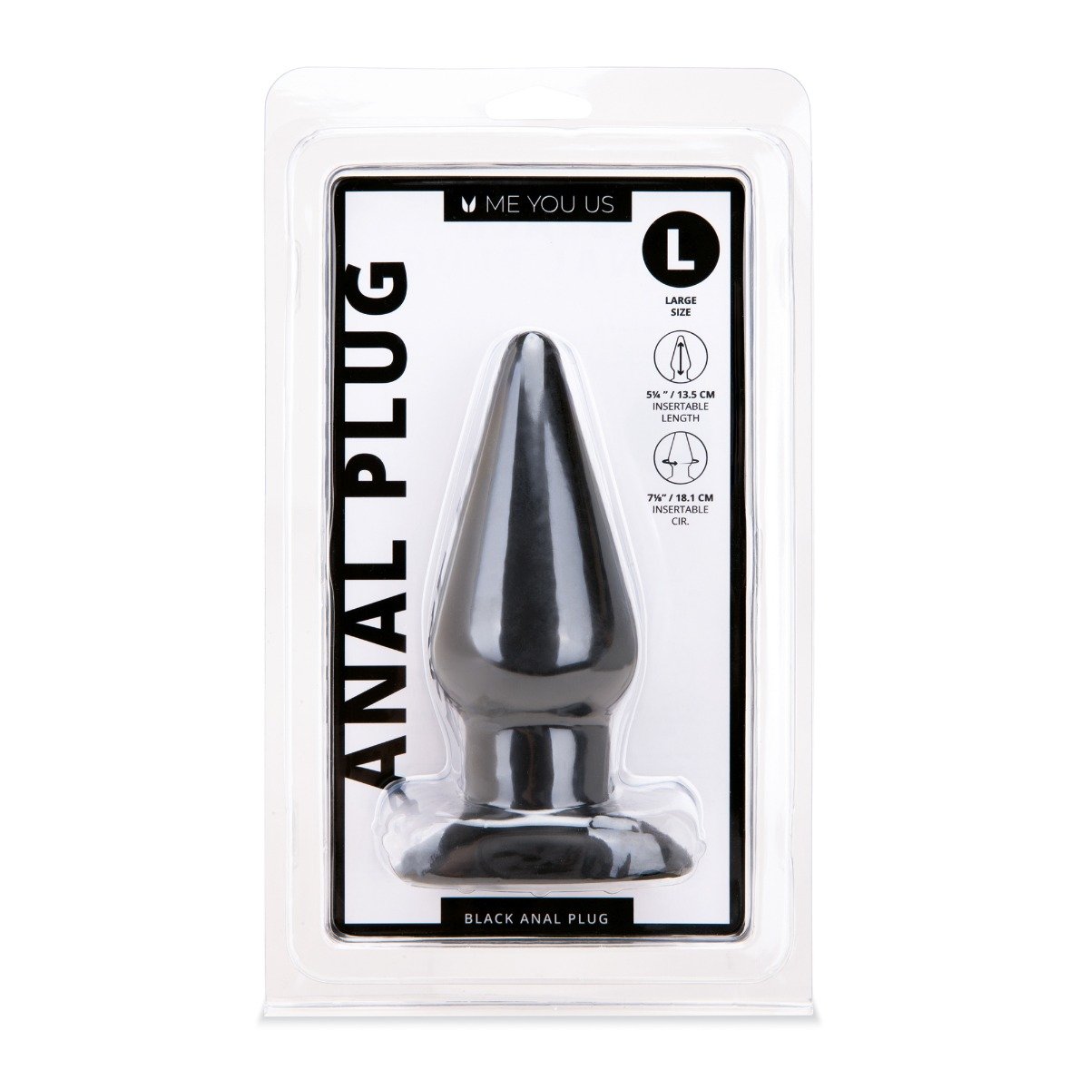 Me You Us Anal Plug Black Large