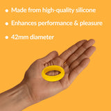 Me You Us Silicone Cock Ring Yellow 42mm