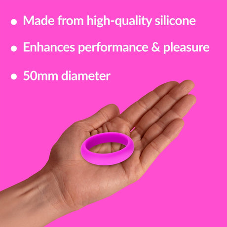 Me You Us Silicone Cock Ring Purple 50mm