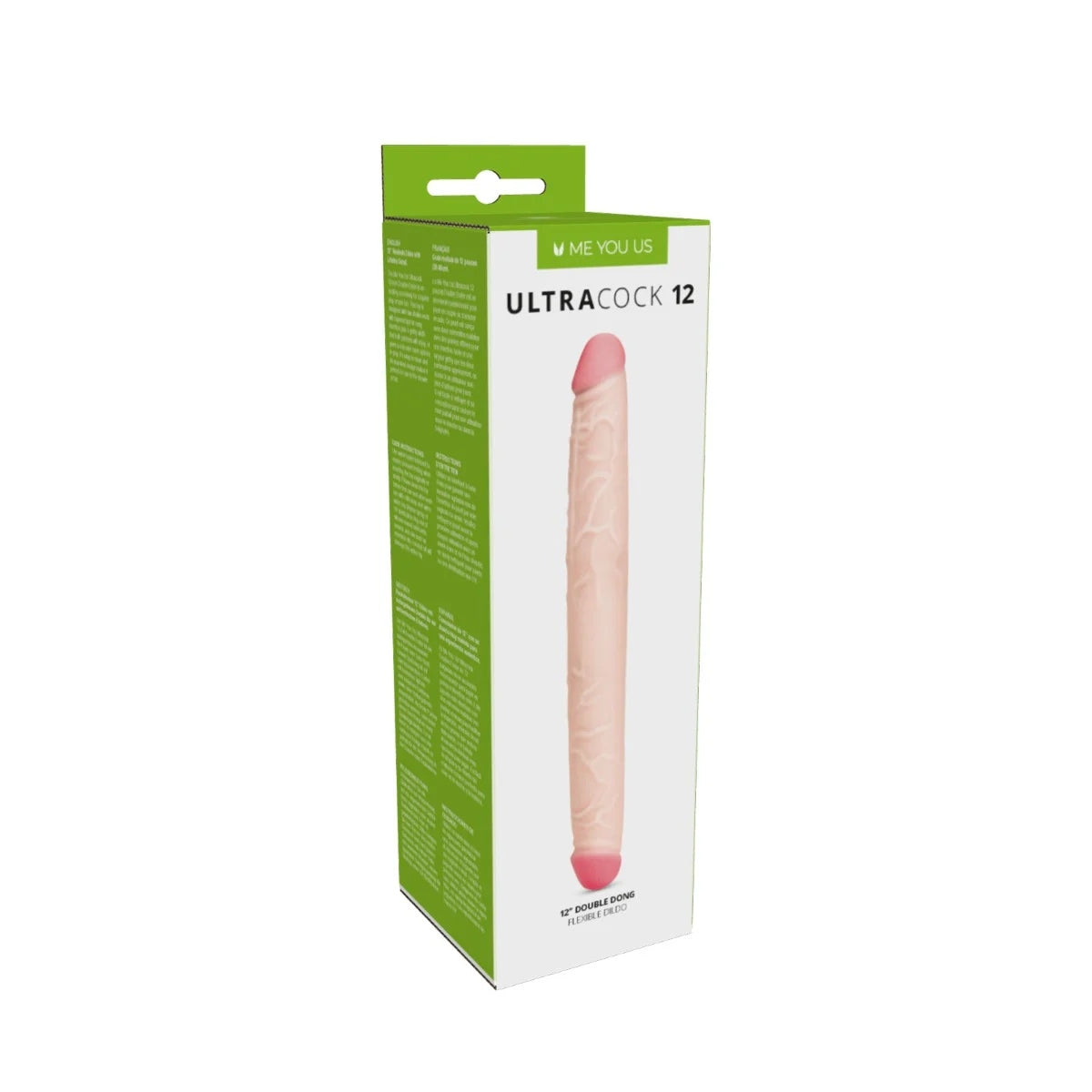 Me You Us Ultra Cock Double Ended Dildo Pink 12 Inch