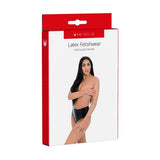 Me You Us Latex Crotchless Panties Black
