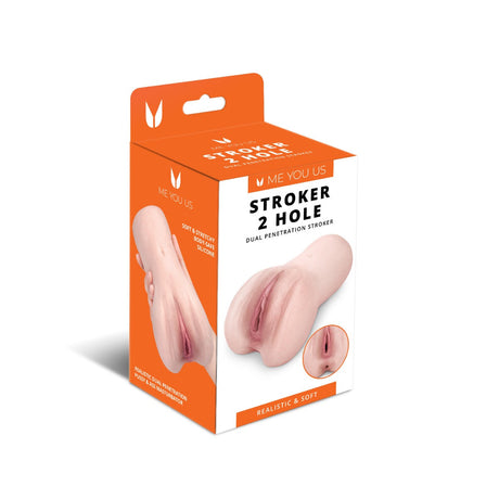 Me You Us Stroker 2 Hole Vagina And Ass Stroker Pink