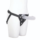 Me You Us Frosted Strap On Harness Kit With Jelly Dildo Clear Black 6 Inch