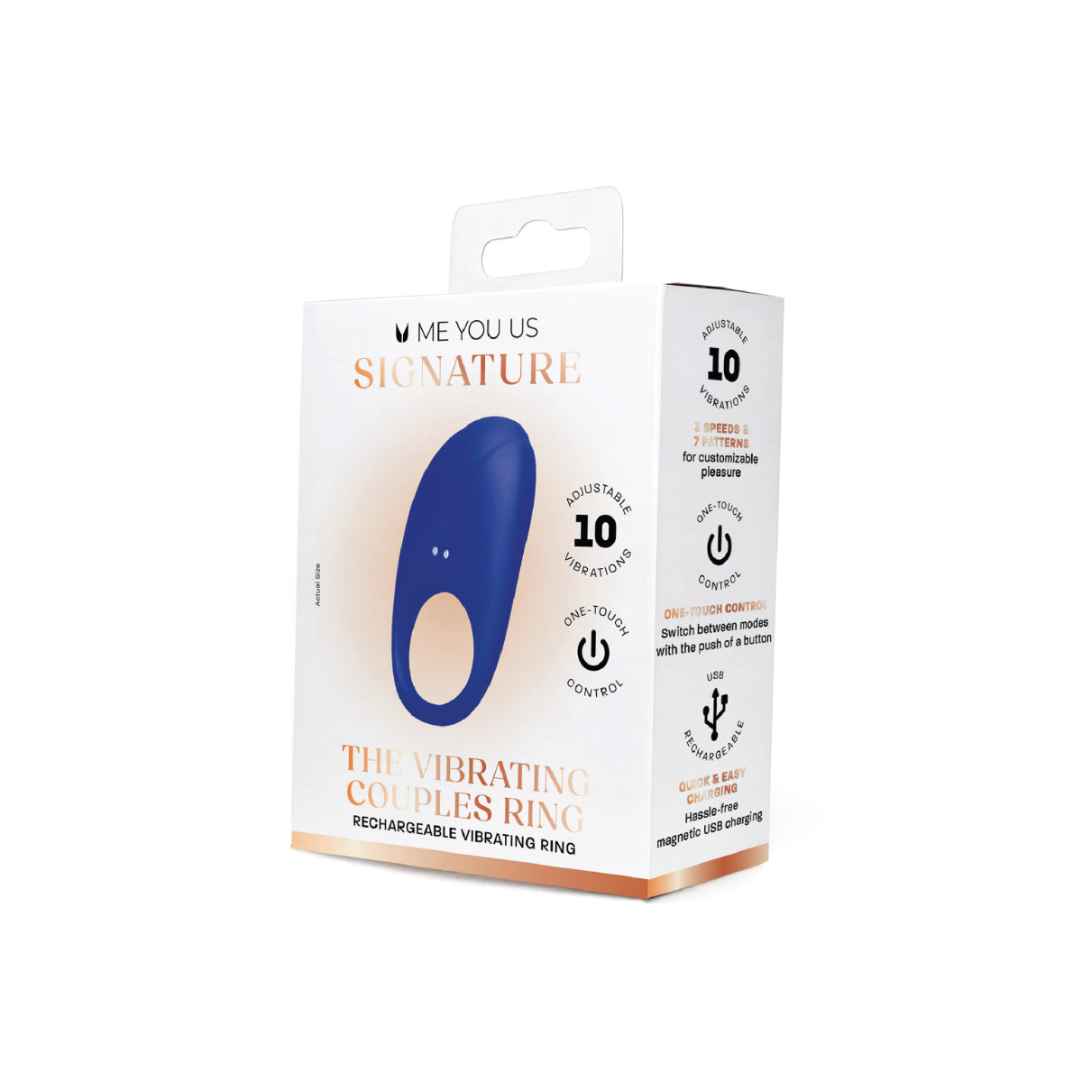 Me You Us Signature The Vibrating Couples Cock Ring Blue