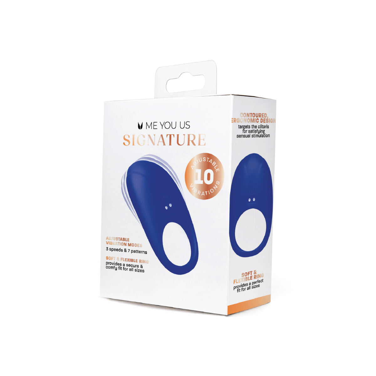 Me You Us Signature The Vibrating Couples Cock Ring Blue