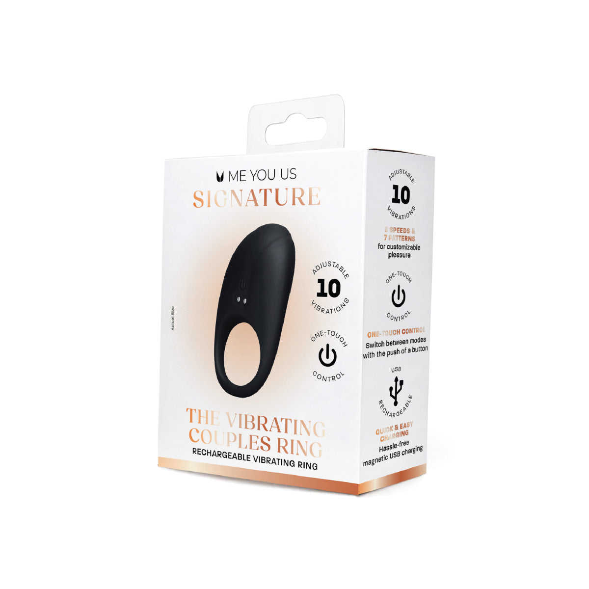 Me You Us Signature The Vibrating Couples Cock Ring Black
