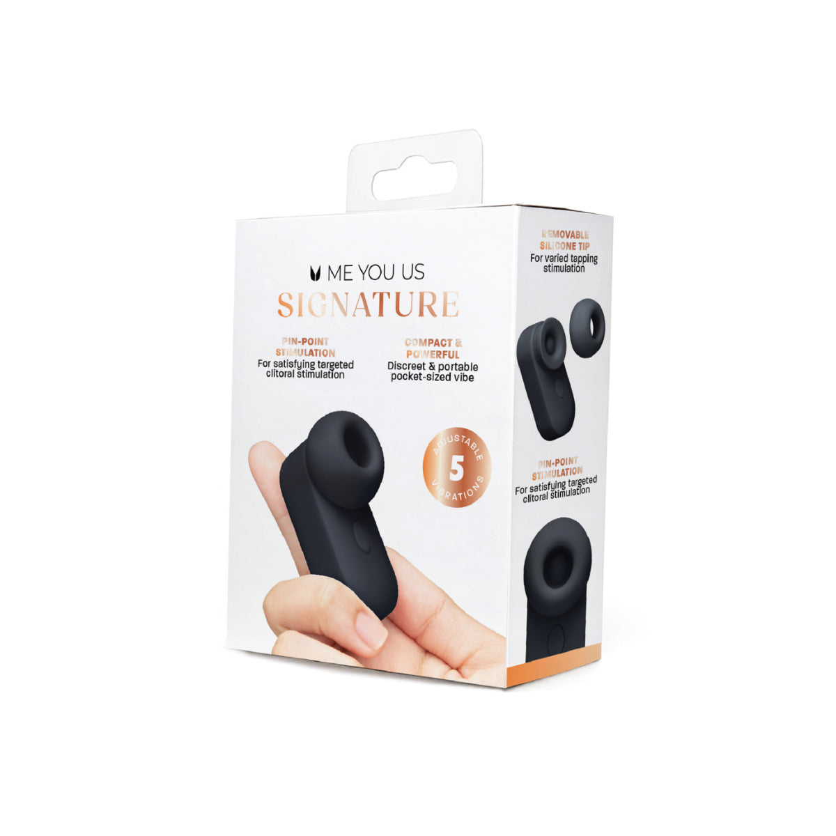 Me You Us Signature The Travel Tapper Vibrator Black