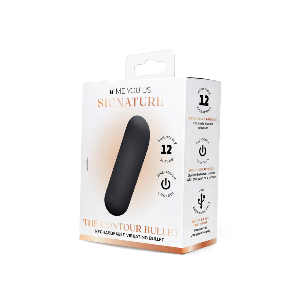 Me You Us Signature The Contour Bullet Vibrator Black
