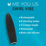 Me You Us Swirl Bullet Vibrator Black