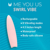 Me You Us Swirl Bullet Vibrator Pink