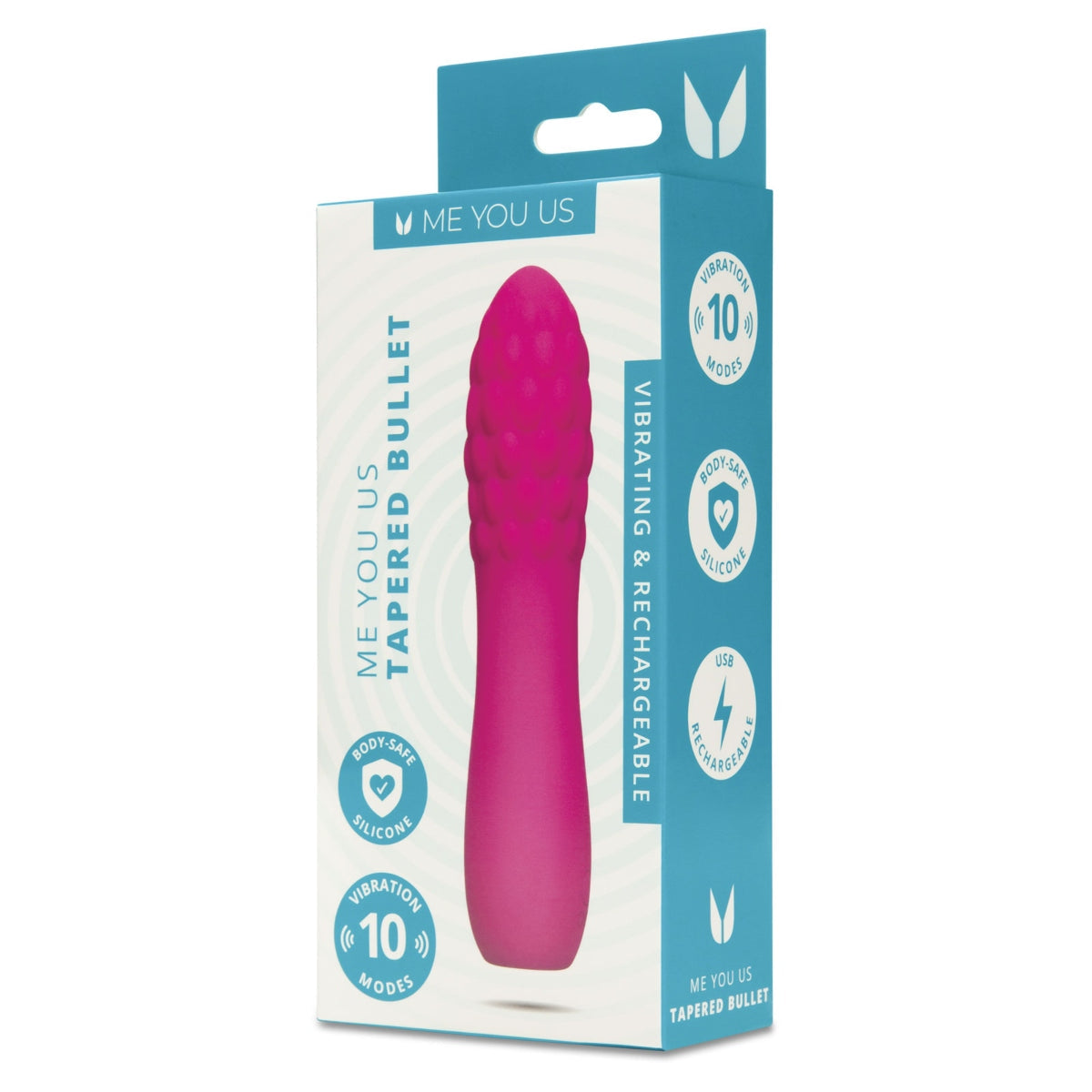 Me You Us Tapered Bullet Vibrator Hot Pink