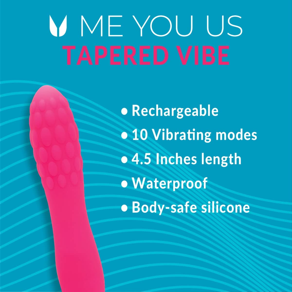 Me You Us Tapered Bullet Vibrator Hot Pink