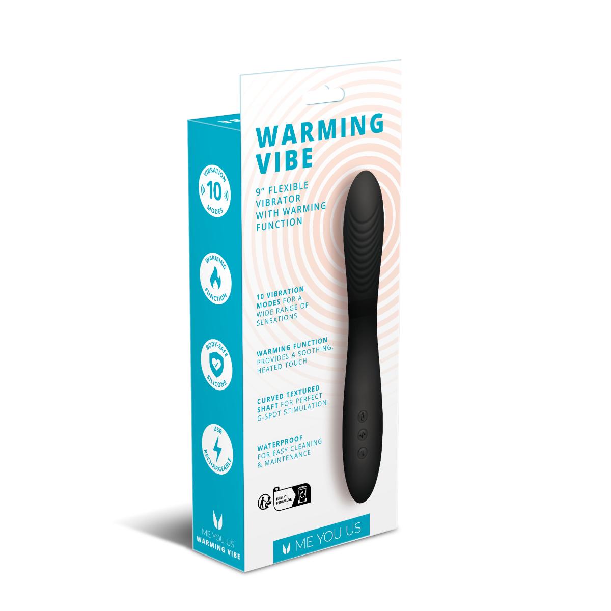 Me You Us Warming Vibrator Black