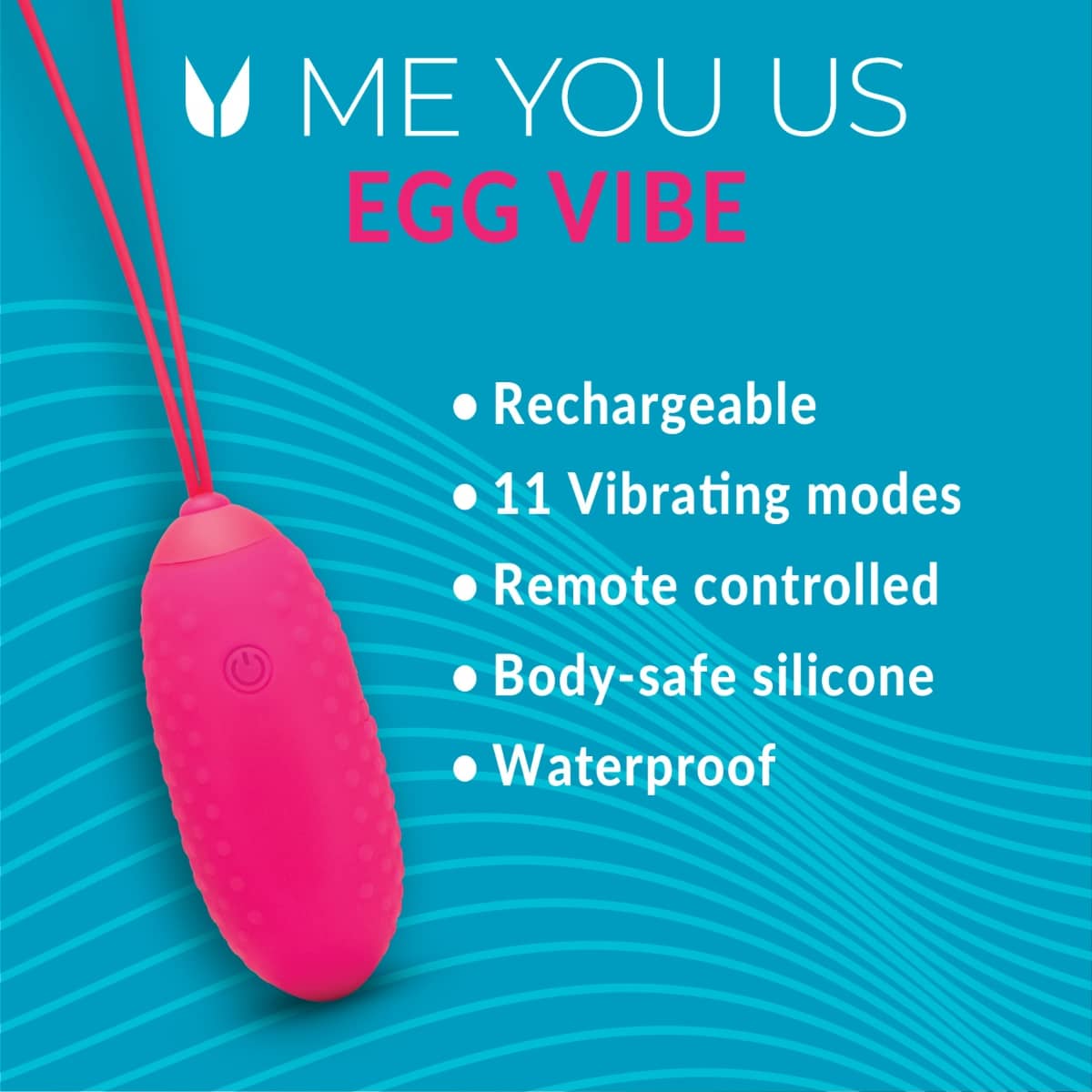 Me You Us Wireless Egg Vibrator Hot Pink