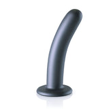 Ouch Smooth Silicone G-Spot Dildo Metallic Grey 6 Inch