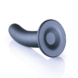 Ouch Smooth Silicone G-Spot Dildo Metallic Grey 6 Inch