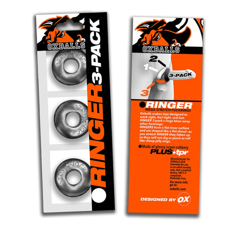 Oxballs Ringer Cock Ring 3 Pack Steel