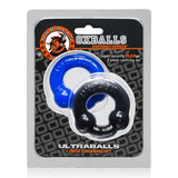 Oxballs Ultraballs Cock Ring 2 Pack Black Blue