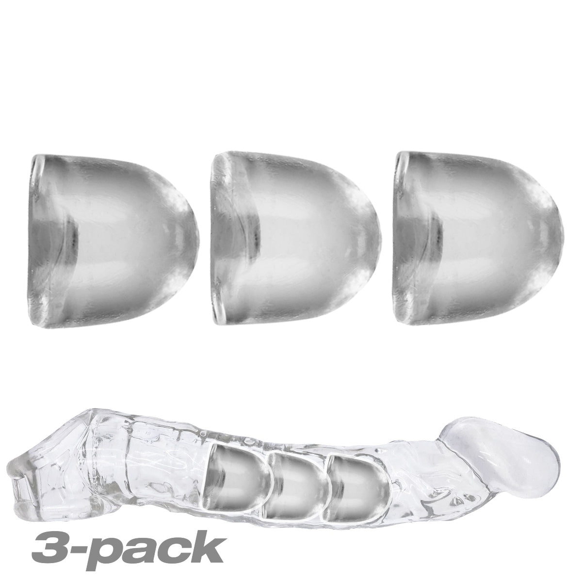 Oxballs AdjustFit Insert 3 Pack Clear