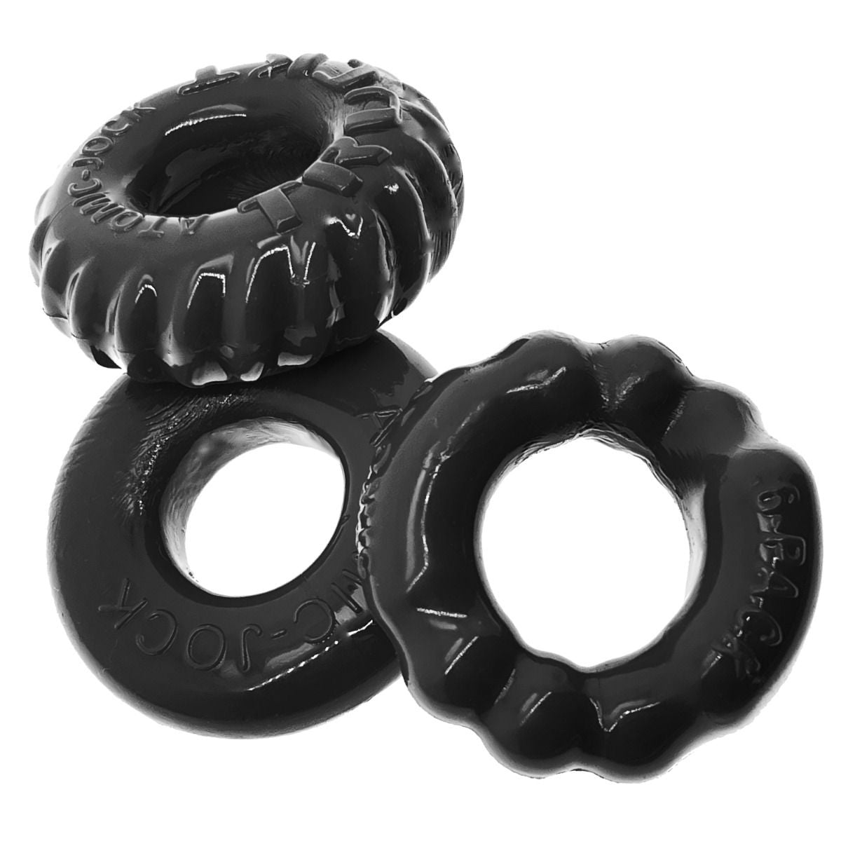 Oxballs Bonemaker Cock Ring Kit 3 Pack Black