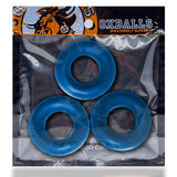 Oxballs Fat Willy Jumbo Cock Rings 3 Pack Space Blue