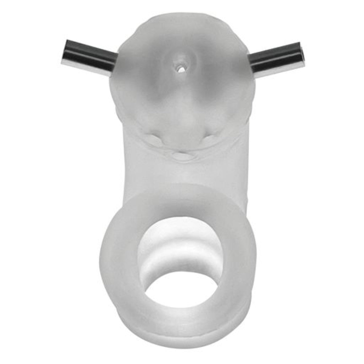 Oxballs Airlock Electro Air Lite Vented Chastity Cage Clear Ice