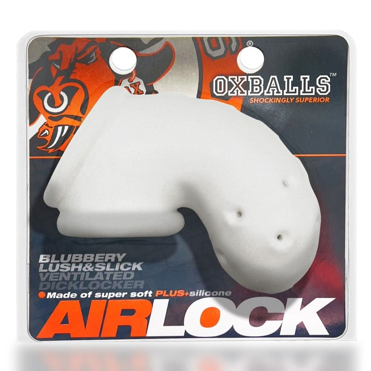 Oxballs Airlock Air Lite Vented Chastity Cage White Ice