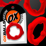 Oxballs Spinner Silicone Cock Ring Red